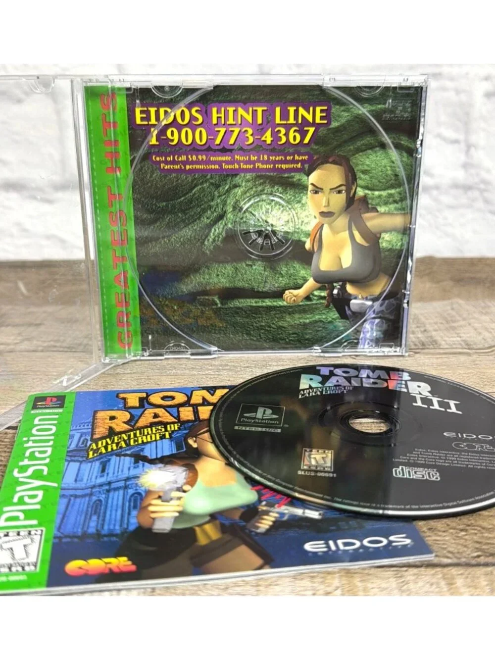 Vintage Tomb Raider III Adventure Lara Croft PlayStation PS1 Video Manual Tested